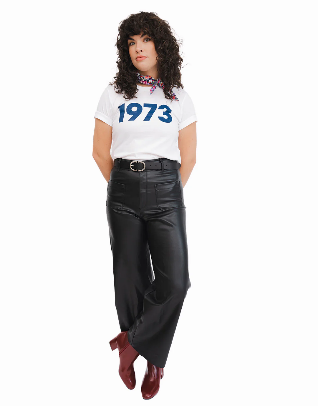 Classic 1973 Tee - White/Navy - Image 3