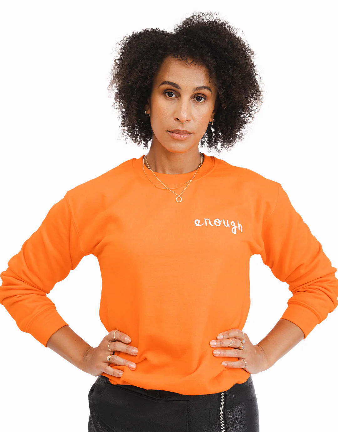 Enough Sweatshirt- Orange - Image 3