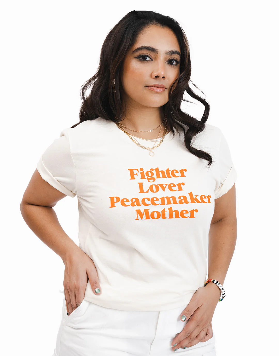 Fighter Lover Peacemaker Mother T-Shirt - Image 4
