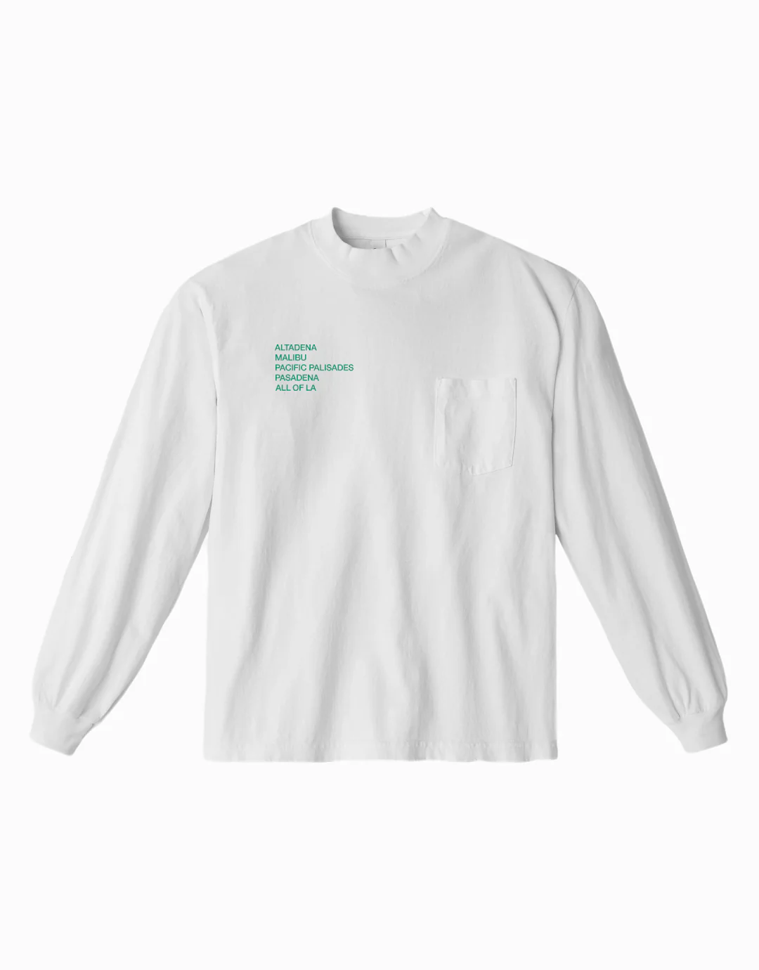 Forever LA Long-Sleeve Pocket Tee - White - Image 3
