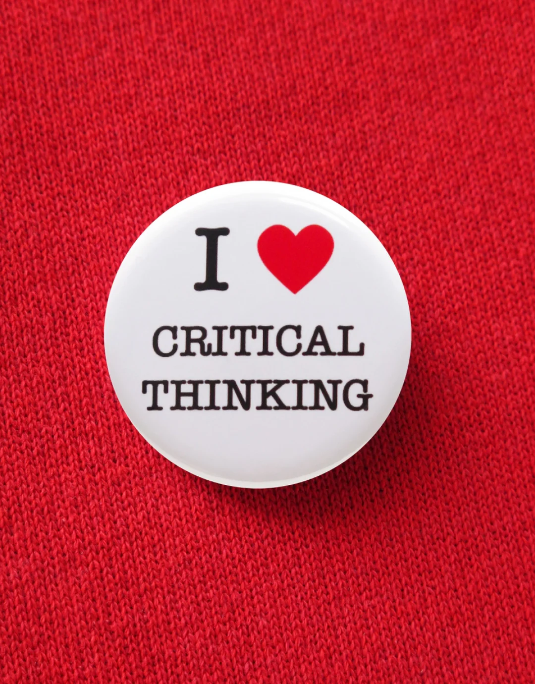 I Love Critical Thinking Button - Image 2
