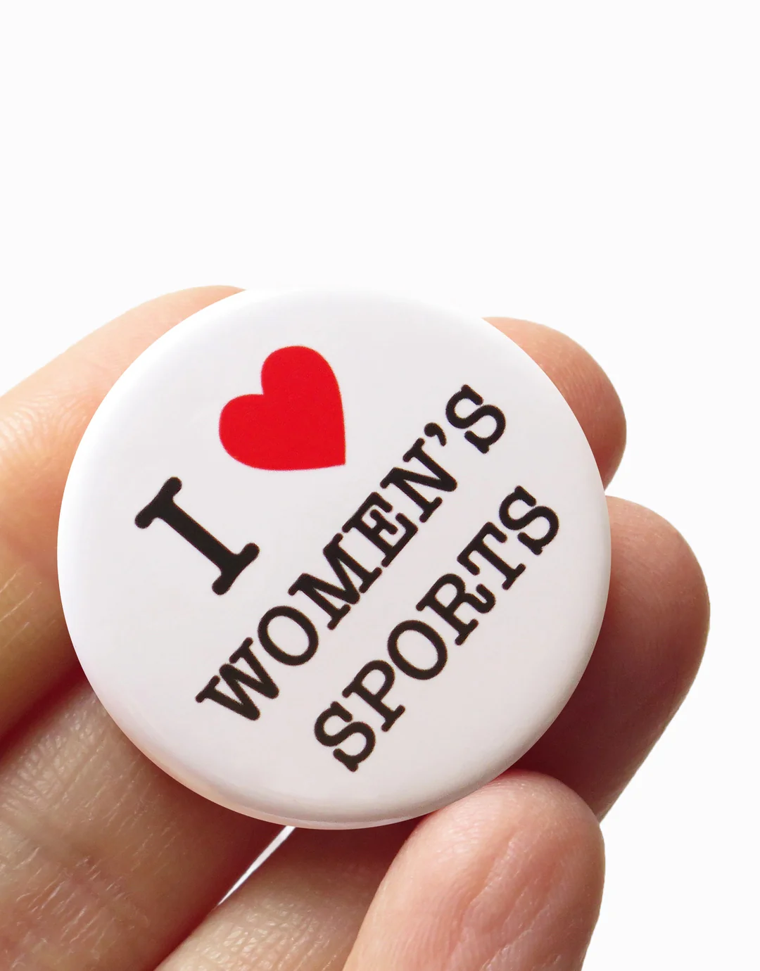 I Love Women's Sports Button - Image 2