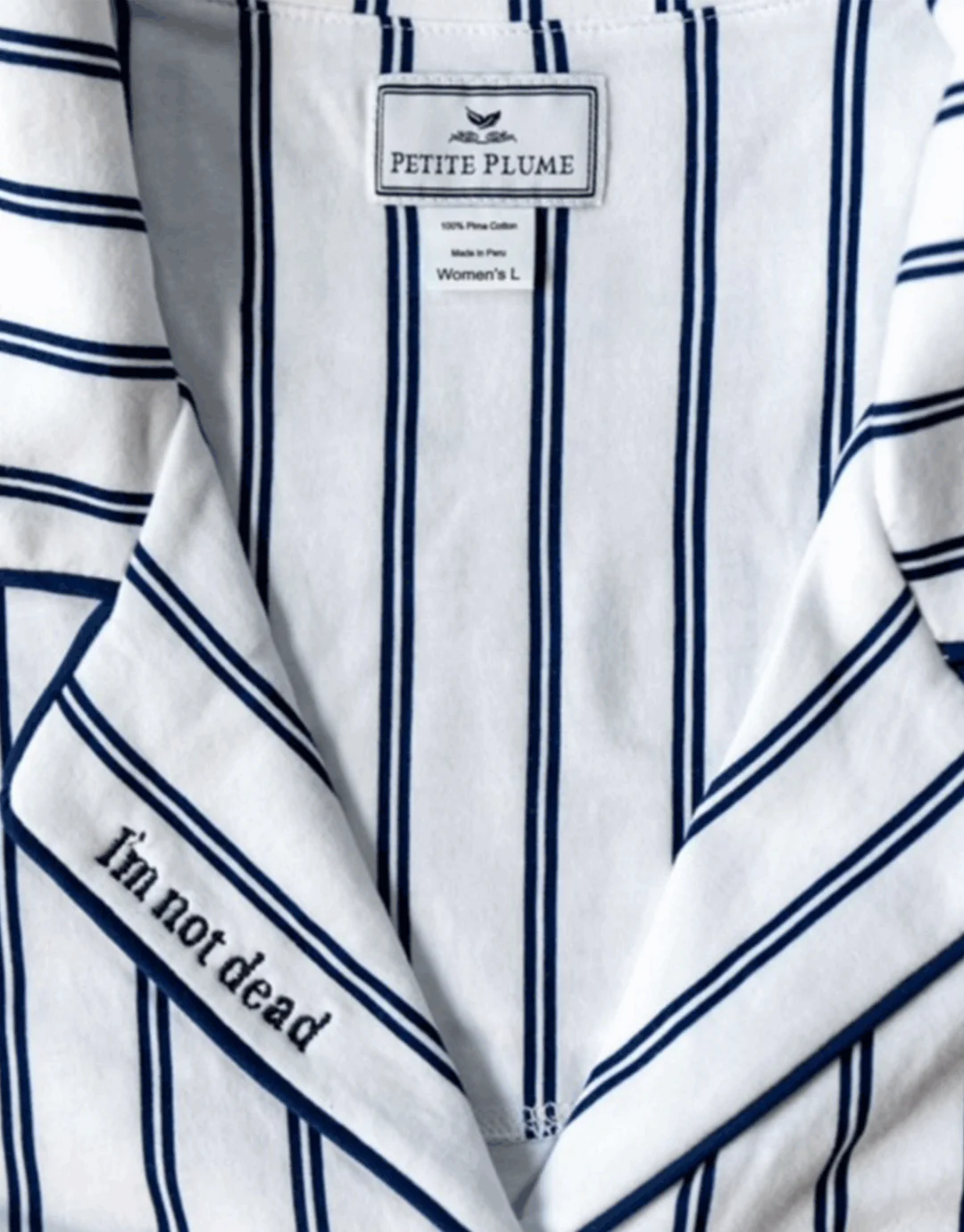 I'm Not Dead Embroidered Pajamas - Image 2