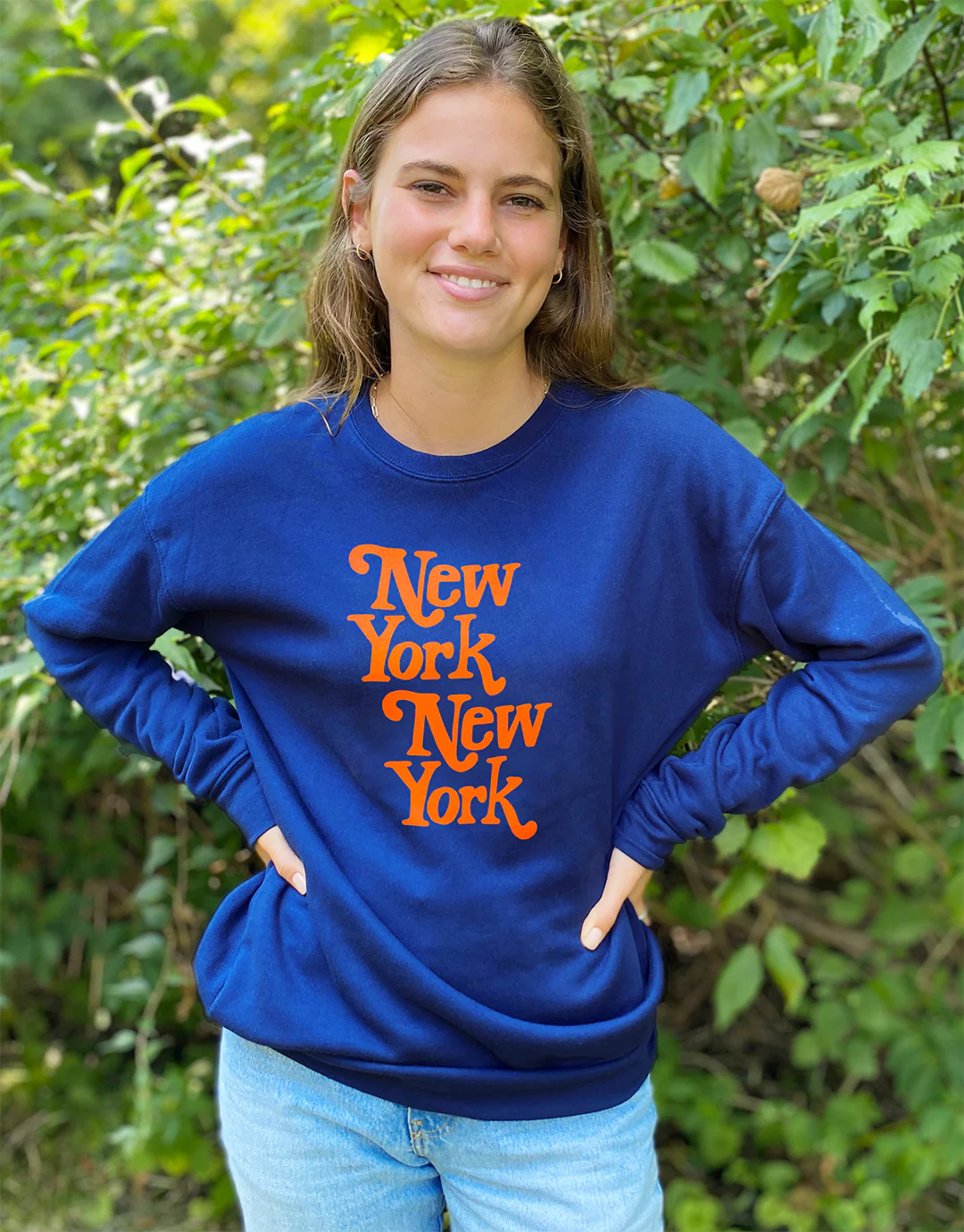 New York, New York Sweatshirt - Blue/Orange - Image 3